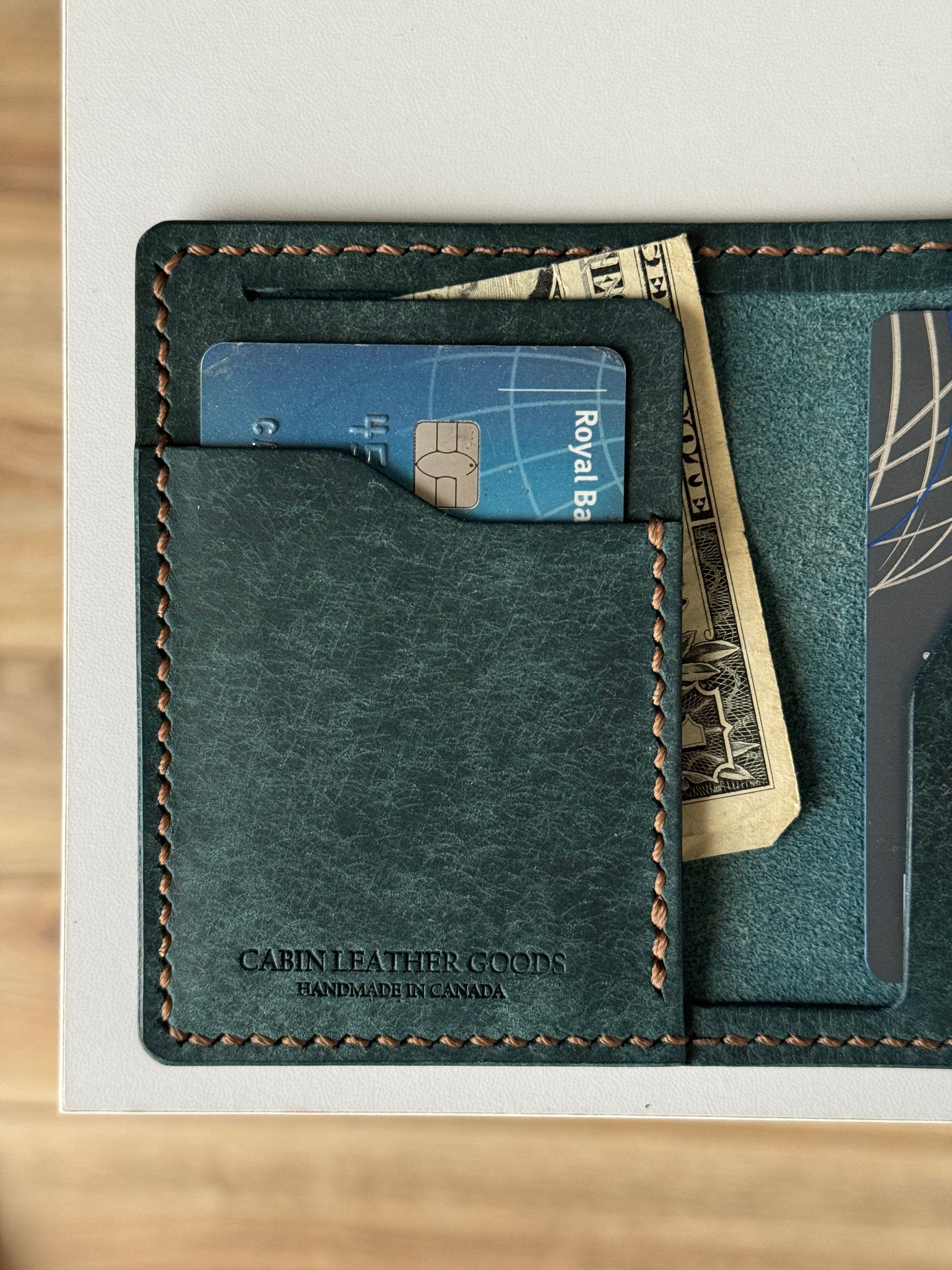 Slim Bi-Fold Wallet - Blue Buttero
