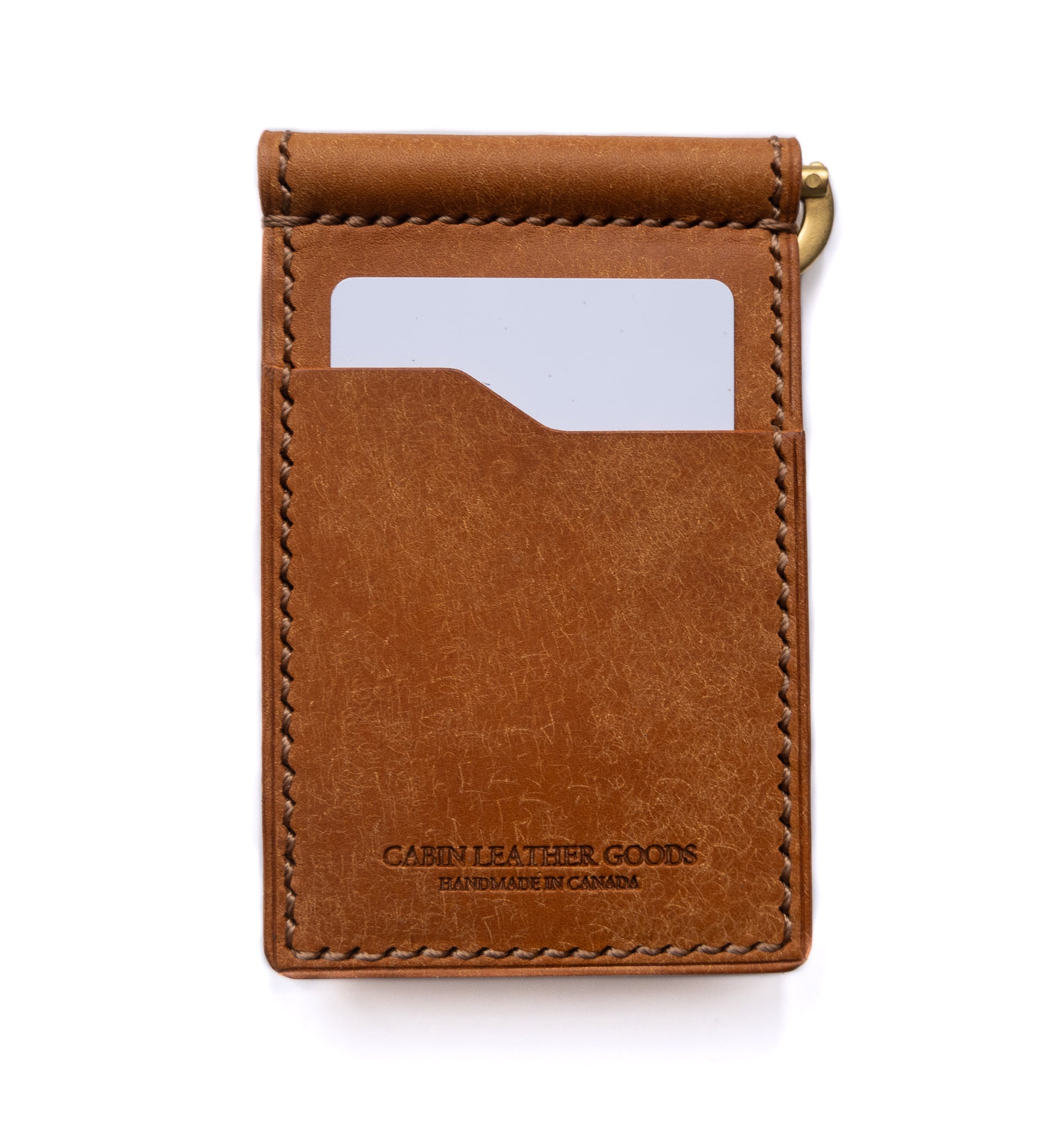 Money Clip Wallet - Cognac Pueblo