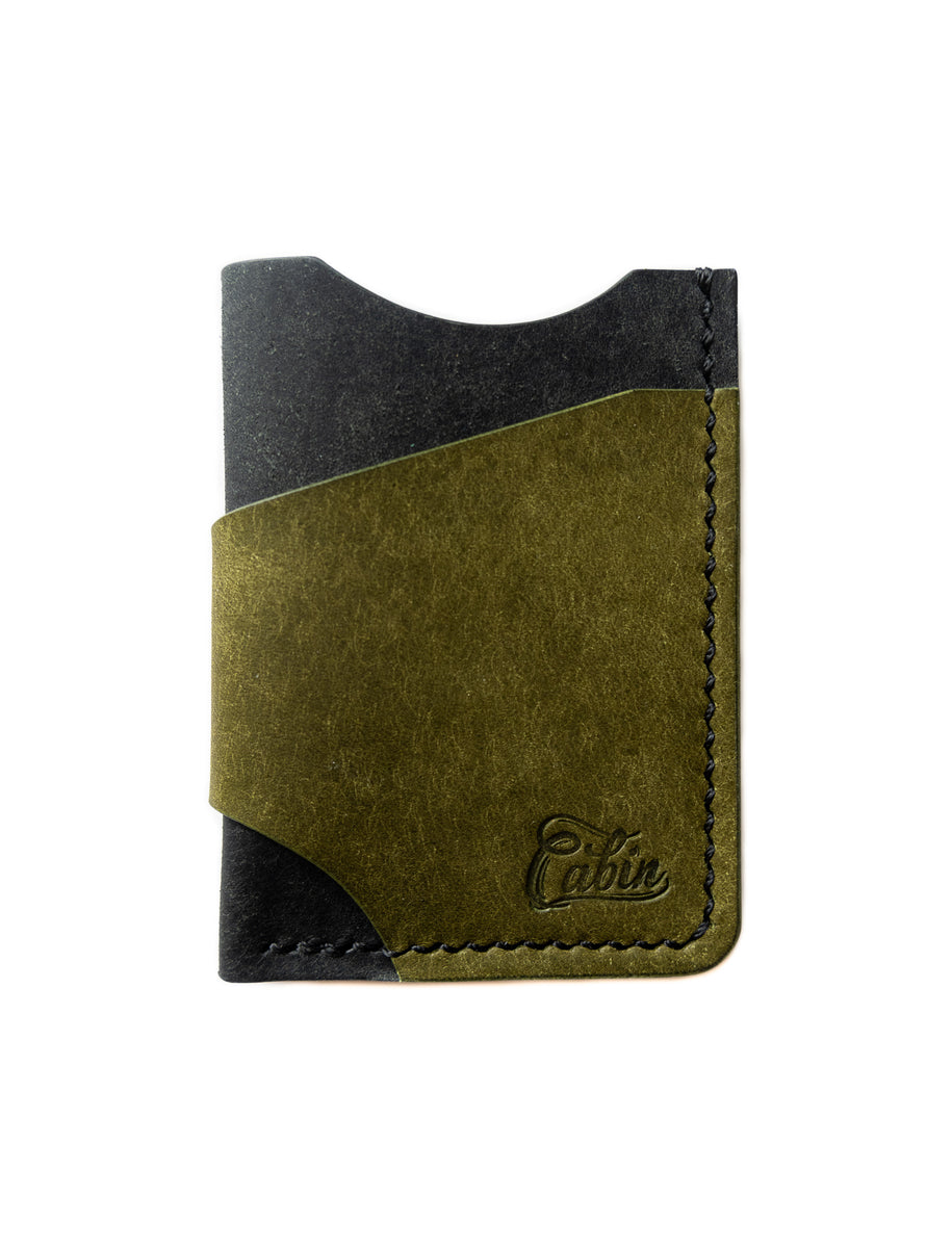 The James Wallet - Black and Olive Pueblo – CabinLeatherGoods
