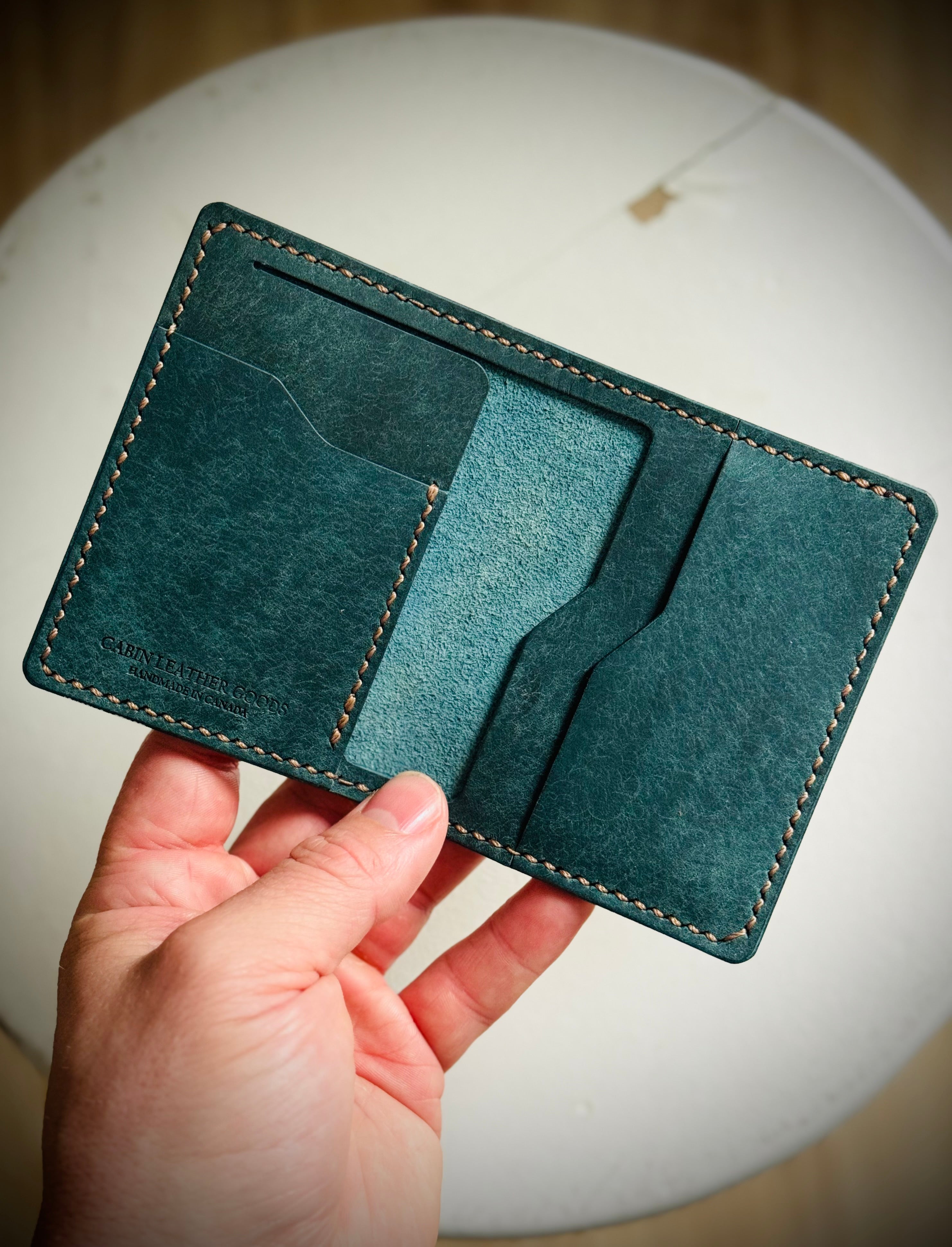 Slim Bi-Fold Wallet - Blue Buttero