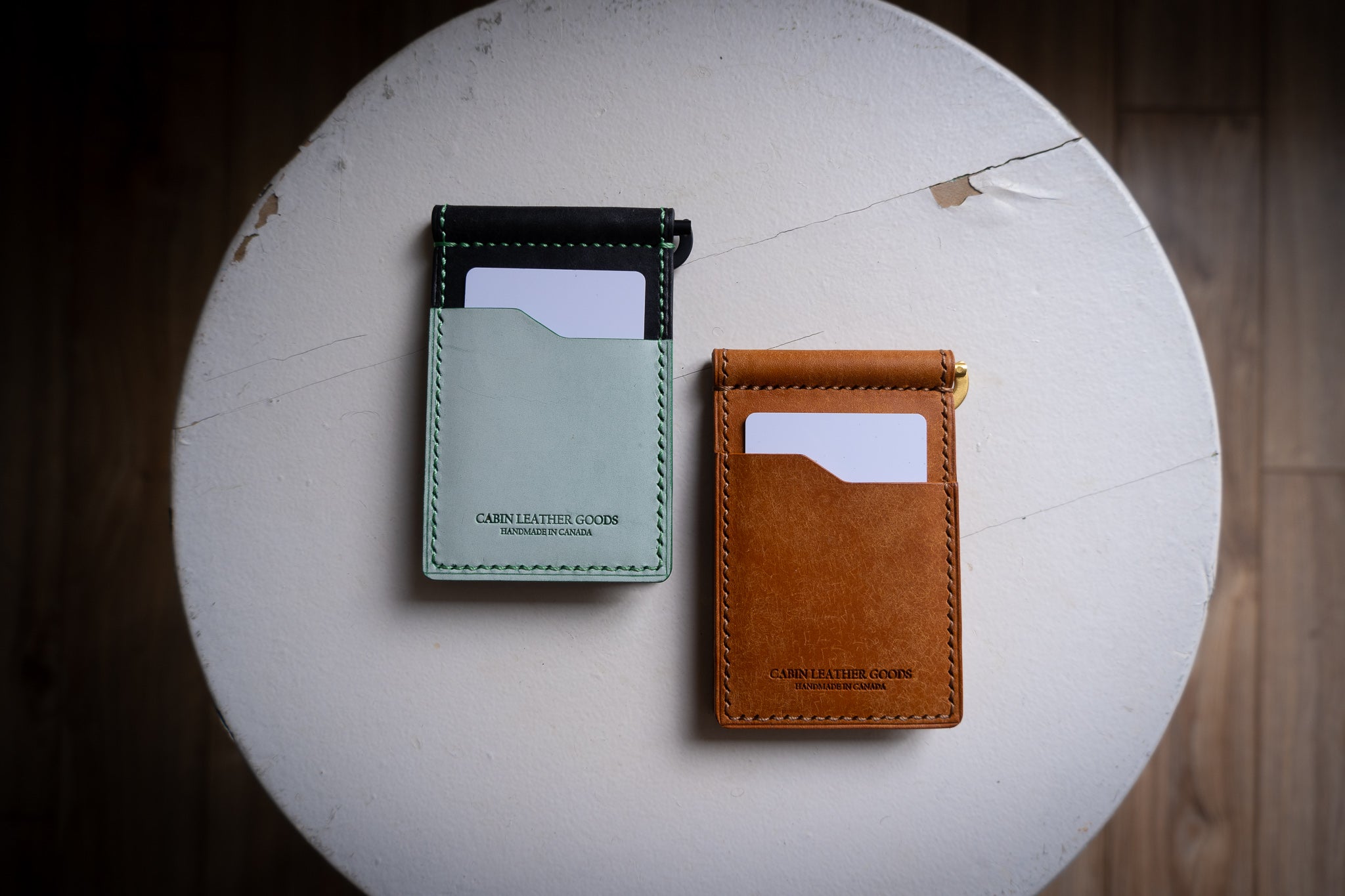 Brown. Click Wallet Money Clip Wallet - Brown Dollaro – CabinLeatherGoods