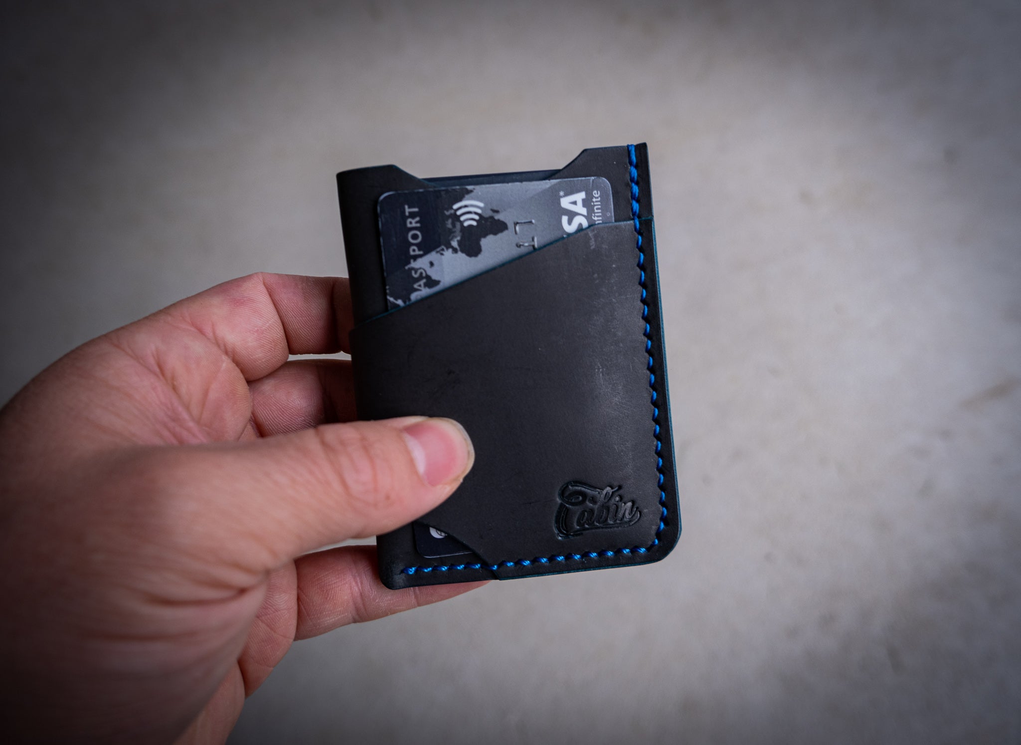 The James Wallet - Black Ghost Leather
