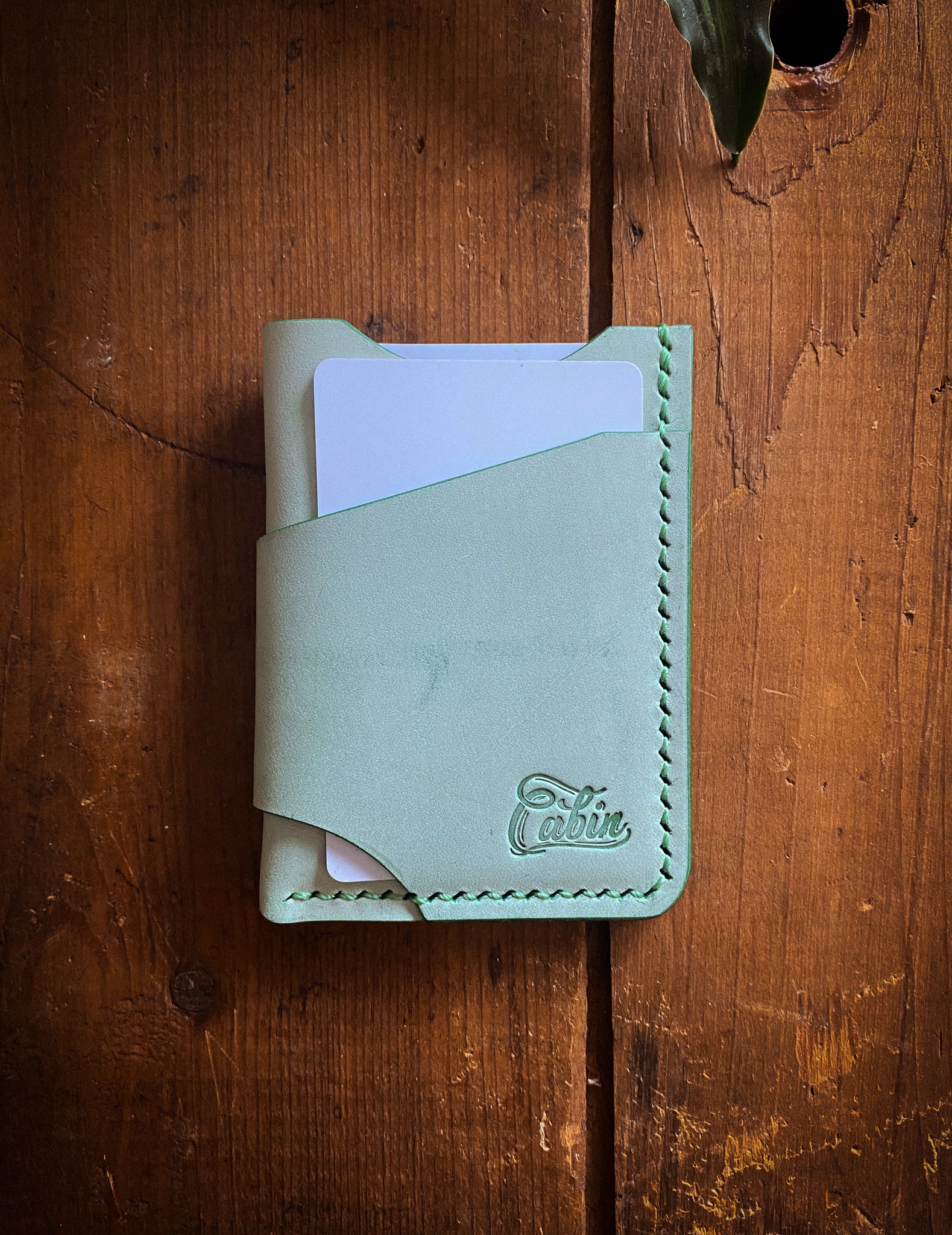 The James Wallet - Mint Ghost Leather